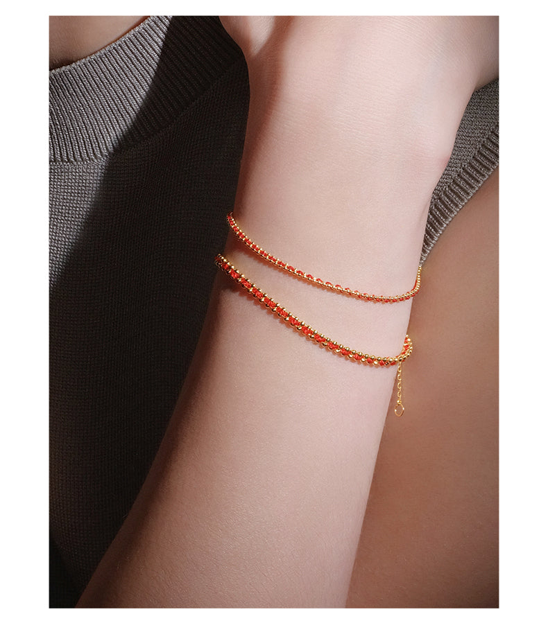 Enchanting Love - Bracelet à breloques en or rouge